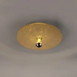 Auslauf 😉 QAZQA Moderne Deckenlampe Gold 40cm - Disque 🌟 -Deckenleuchten Verkaufs-Shop 3841 96838 8