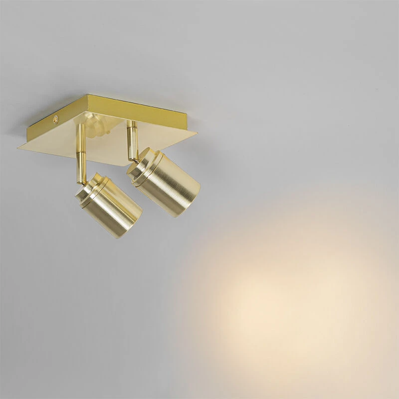 Top 10 👏 QAZQA Professional Moderne badkamer spot messing vierkant 2-lichts IP44 - Ducha 🔔 12 Top 10 👏 QAZQA Professional Moderne badkamer spot messing vierkant 2-lichts IP44 - Ducha 🔔 – Bild 12