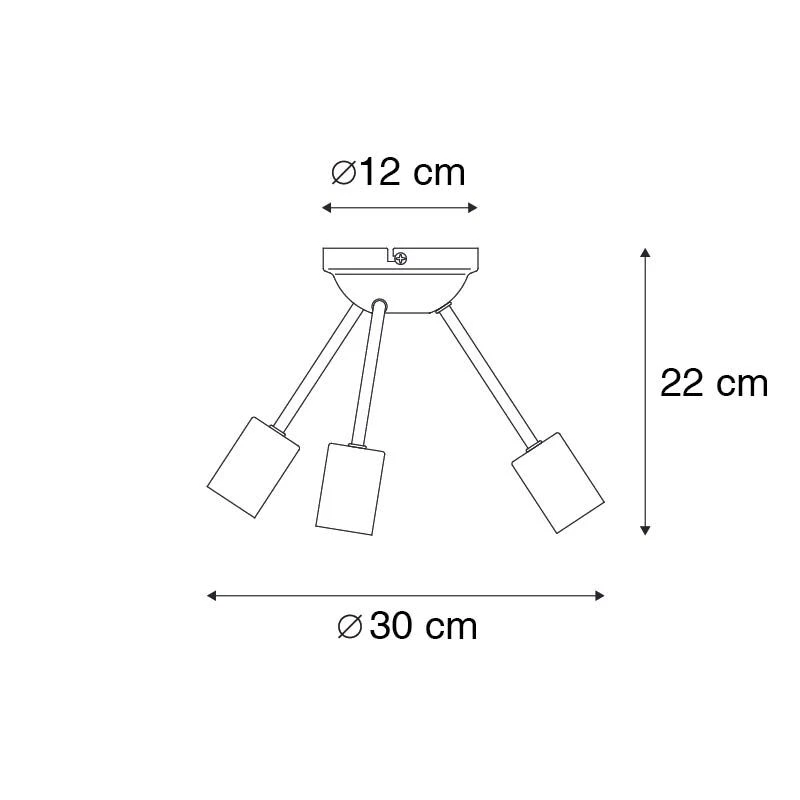 Beste Bewertungen von ✨ QAZQA Moderne Deckenleuchte schwarz 3-Licht - Sputnik 🌟 4 Beste Bewertungen von ✨ QAZQA Moderne Deckenleuchte schwarz 3-Licht - Sputnik 🌟 – Bild 4
