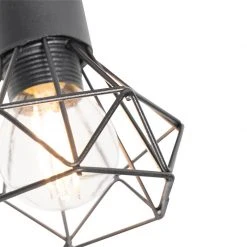 Coupon 👏 QAZQA Industriële spot zwart met hout draai- en kantelbaar - Mosh 🤩 -Deckenleuchten Verkaufs-Shop 3881 105637 4