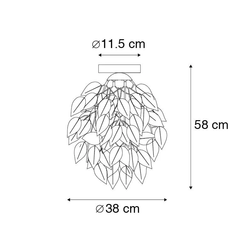 Aktion ⌛ Trio Leuchten Romantische Deckenlampe weiß mit Blättern - Feder 🎁 4 Aktion ⌛ Trio Leuchten Romantische Deckenlampe weiß mit Blättern - Feder 🎁 – Bild 4