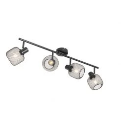 Aktion 👍 QAZQA Industriespot schwarz 4-flammig - Bliss Mesh ✨ -Deckenleuchten Verkaufs-Shop 3893 104482 8