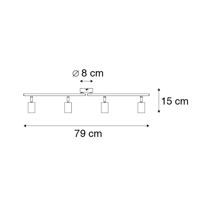 Rabatt 🌟 QAZQA Modernes Spotschwarz 4-Licht verstellbar - Facil 🔥 5 Rabatt 🌟 QAZQA Modernes Spotschwarz 4-Licht verstellbar - Facil 🔥 – Bild 5