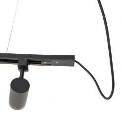 Bester Verkauf ❤️ QAZQA Modernes Kleiderstangensystem Schwarz mit 5 Spots 1-phasig - Jeana 🧨 -Deckenleuchten Verkaufs-Shop 3900 105060 10