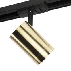 Angebote 💯 QAZQA Schienensystem mit 3 Spots 1-phasig schwarz mit Gold - Jeana 👏 -Deckenleuchten Verkaufs-Shop 3909 99264 5