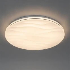 Besorgen 🎉 QAZQA Smart Deckenleuchte weiß 48 cm inkl. LED und Dimmer - Damla 😉 -Deckenleuchten Verkaufs-Shop 3914 103950 13