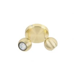 Budget 🤩 QAZQA Retro Rundstrahler Messing mit Deckenplatte 2-flammig - Gissi 👏 -Deckenleuchten Verkaufs-Shop 3927 96504 6