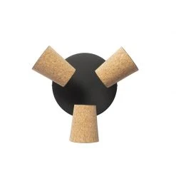 Schlussverkauf 🤩 QAZQA Deckenfleck schwarz mit Korkschirm 3-Licht verstellbar - Corky ⭐ -Deckenleuchten Verkaufs-Shop 3937 102367 9