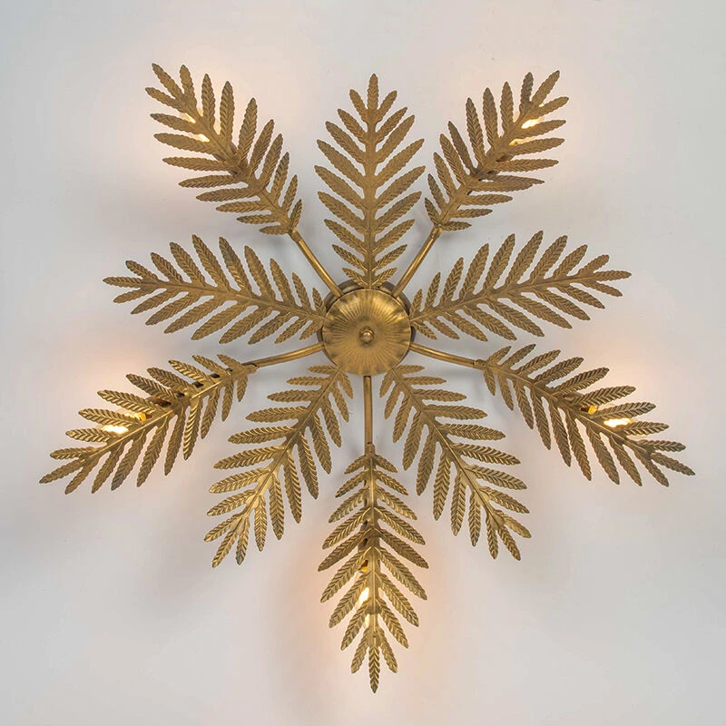 Angebote 😀 QAZQA Vintage Deckenleuchte 5-flammig Gold - Botanica 🎁 8 Angebote 😀 QAZQA Vintage Deckenleuchte 5-flammig Gold - Botanica 🎁 – Bild 8