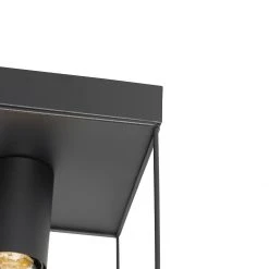 Brandneu 😉 QAZQA Minimalistische plafondlamp zwart 2-lichts - Kodi ⌛ -Deckenleuchten Verkaufs-Shop 3943 105600 4