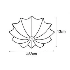 Bestes Angebot ✨ QAZQA Design-Deckenlampe Gold Silk 52 cm 3-flammig - Plu 🔥 -Deckenleuchten Verkaufs-Shop 3950 105324 3