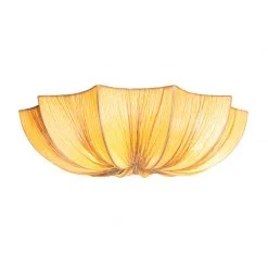 Angebote ⌛ QAZQA Design-Deckenlampe beige Seide 52 cm 3-flammig - Plu 🤩 -Deckenleuchten Verkaufs-Shop 3956 105323 5