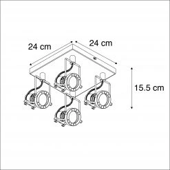 Bestes Angebot 🔥 QAZQA Industriestrahler 4-flammig schwenkbar - Suplux ✨ 12 Bestes Angebot 🔥 QAZQA Industriestrahler 4-flammig schwenkbar - Suplux ✨ -Deckenleuchten Verkaufs-Shop 3963 94735 4