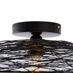 Blitzangebot 🎉 QAZQA Orientalische Deckenleuchte schwarz 40 cm - Glan 🤩 -Deckenleuchten Verkaufs-Shop 3964 103106 6