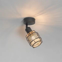 Am billigsten ✨ QAZQA Design-Deckenleuchte Schwarz mit Gold - Noud ✔️ -Deckenleuchten Verkaufs-Shop 3965 105045 13