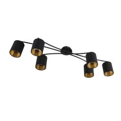 Bester Verkauf 🎉 QAZQA Moderne Deckenleuchte schwarz 6-Flammig - Lofty 🛒 23 Bester Verkauf 🎉 QAZQA Moderne Deckenleuchte schwarz 6-Flammig - Lofty 🛒 -Deckenleuchten Verkaufs-Shop 3974 98308 11