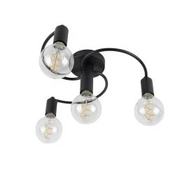 Aktion 🤩 QAZQA Art Deco Deckenleuchte schwarz 4-flammig - Facil 😀 25 Aktion 🤩 QAZQA Art Deco Deckenleuchte schwarz 4-flammig - Facil 😀 -Deckenleuchten Verkaufs-Shop 3986 96899 12