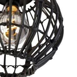 Schlussverkauf ✔️ QAZQA Ländliche Deckenlampe schwarz 30 cm - Canna 🥰 -Deckenleuchten Verkaufs-Shop 3991 104272 2