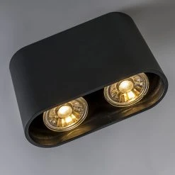 Coupon 🛒 QAZQA Set mit 2 modernen Spots schwarz - Ronda Duo 🤩 -Deckenleuchten Verkaufs-Shop 3992 96094 2