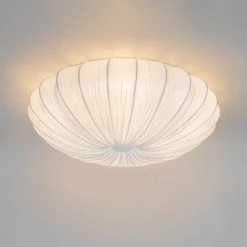 Top 10 🔥 QAZQA Design-Deckenleuchte weiße Seide 60 cm 5-flammig - Plu 🎉 -Deckenleuchten Verkaufs-Shop 4019 105317 9