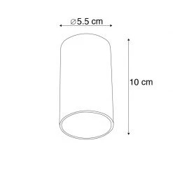 Rabatt ⭐ QAZQA Moderner Fleck weiß - Tuba 1 😉 -Deckenleuchten Verkaufs-Shop 4036 92679 3