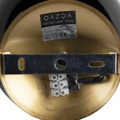 Budget 🎁 QAZQA Art Deco Deckenleuchte Messing mit schwarzem Glas - Pallon 🎉 -Deckenleuchten Verkaufs-Shop 4057 97256 7