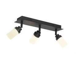 Großhandel ⌛ QAZQA Moderne badkamer spot zwart 3-lichts IP44 - Japie 👍