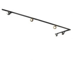 Bestpreis 🛒 QAZQA Modern railsysteem met 5 spots 1-fase zwart - Gissi 👏 -Deckenleuchten Verkaufs-Shop 4086 105973 7