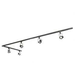 Bestpreis 😀 QAZQA Schienensystem mit 5 Spots 1-phasig schwarz - Sulux 🔥 -Deckenleuchten Verkaufs-Shop 4094 104855 15