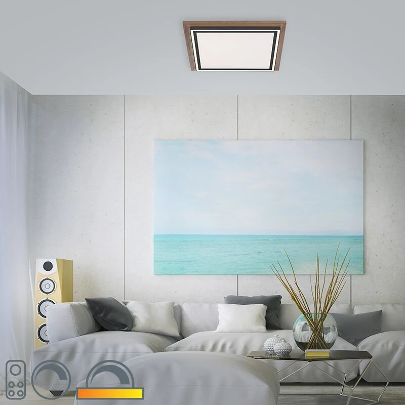 Budget 🔔 Paul Neuhaus Deckenleuchte Holz quadratisch inkl. LED mit Fernbedienung - Ajdin 🎁 1 Budget 🔔 Paul Neuhaus Deckenleuchte Holz quadratisch inkl. LED mit Fernbedienung - Ajdin 🎁