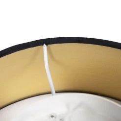 Coupon 🎉 QAZQA Deckenleuchte schwarz 30 cm mit goldener Innenseite - Drum 🔔 -Deckenleuchten Verkaufs-Shop 4151 105475 7