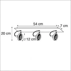Budget 🥰 QAZQA Designspot weiß 3-flammig einstellbar - Nox 🛒 -Deckenleuchten Verkaufs-Shop 4152 89017 3