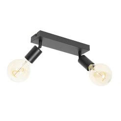 Am billigsten 🧨 QAZQA Moderne spot zwart rechthoekig 2-lichts - Facil 👏 -Deckenleuchten Verkaufs-Shop 4153 105777 11