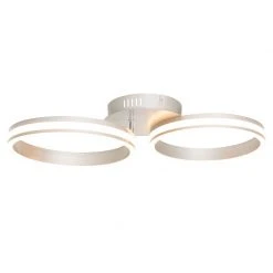 Blitzangebot 👍 QAZQA Deckenleuchte Stahl inkl. LED 3-stufig dimmbar 2-flammig - Navara 😀 -Deckenleuchten Verkaufs-Shop 4154 104001 9