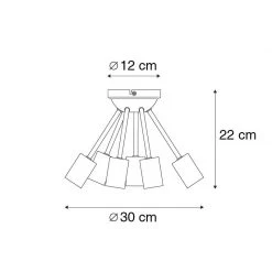 Großhandel 😀 QAZQA Design Deckenleuchte schwarz 30 cm 6-Lichter - Sputnik ⭐ -Deckenleuchten Verkaufs-Shop 4155 102464 4