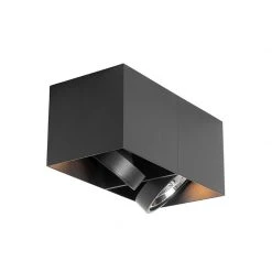 Auslauf ⭐ QAZQA Professional Designstrahler dunkelgrau rechteckig AR111 2-flammig - Box 🛒 -Deckenleuchten Verkaufs-Shop 4156 105056 7