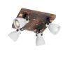 Budget 👏 QAZQA Industrielle Deckenlampe Holz mit Beton 4-flammig - Creto 🌟