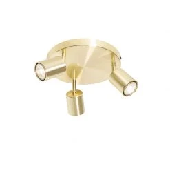 Bestes Angebot 🛒 QAZQA Moderne plafondlamp messing verstelbaar rond 3-lichts - Java ✔️