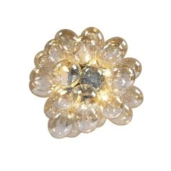 Top 10 😀 QAZQA Design Deckenleuchte schwarz mit Braunglas 6 Lampen - Uvas 🛒 -Deckenleuchten Verkaufs-Shop 4213 102345 7