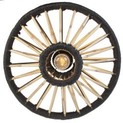 Blitzangebot 🌟 QAZQA Orientalische Deckenleuchte Bambus mit Schwarz 46 cm - Evalin 🌟 -Deckenleuchten Verkaufs-Shop 4225 105080 6