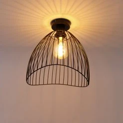 Rabatt 👏 QAZQA Design Deckenleuchte schwarz 29 cm - Pua ✨ -Deckenleuchten Verkaufs-Shop 4244 102451 10