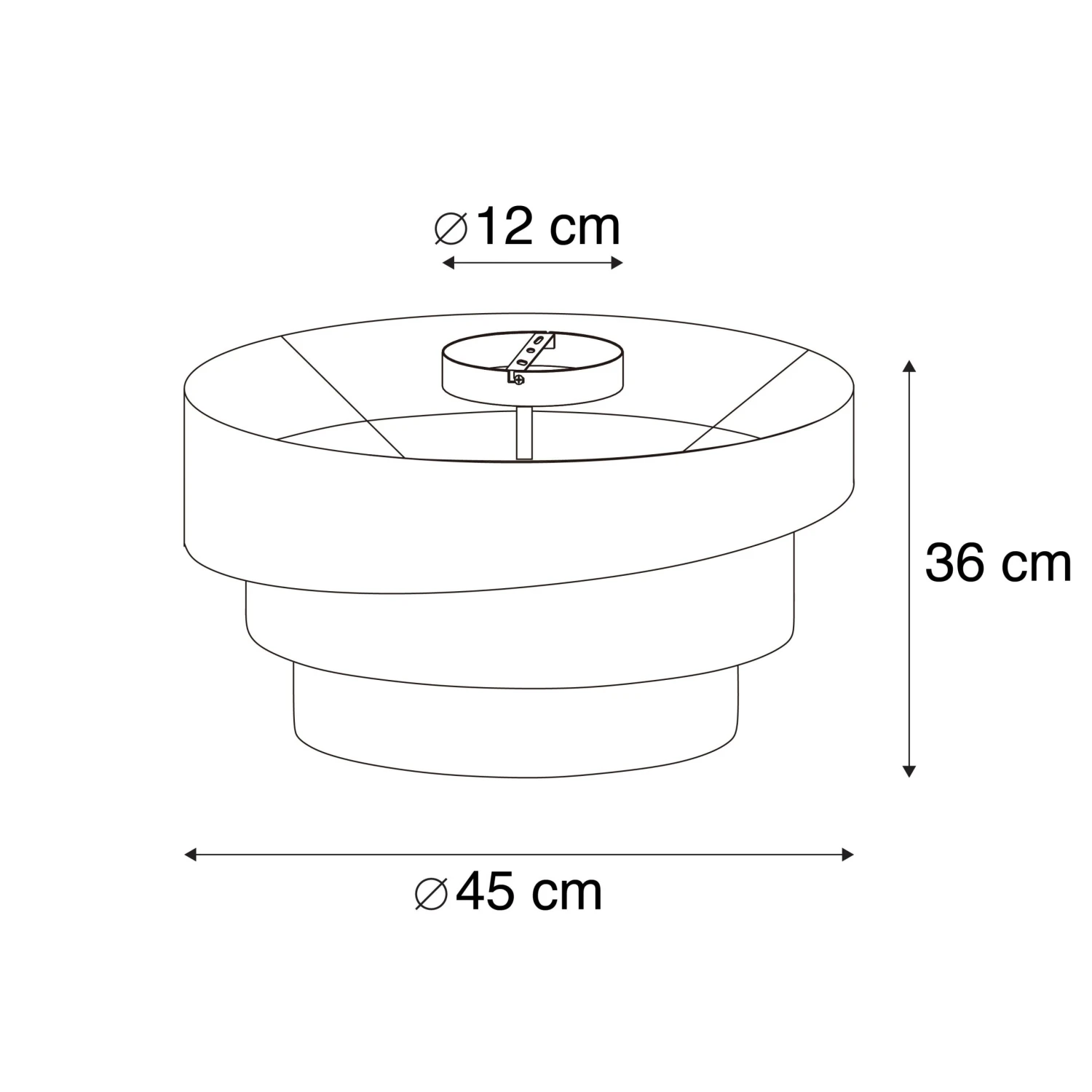 Angebote 🛒 QAZQA Moderne Deckenleuchte schwarz 45 cm 3-flammig - Drum Trio 🧨 4 Angebote 🛒 QAZQA Moderne Deckenleuchte schwarz 45 cm 3-flammig - Drum Trio 🧨 – Bild 4