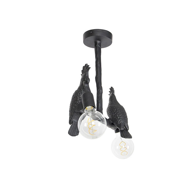 Rabatt 😍 QAZQA Vintage Deckenlampe schwarz - Papegoje ⌛ 15 Rabatt 😍 QAZQA Vintage Deckenlampe schwarz - Papegoje ⌛ – Bild 15