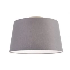 Am billigsten 🎉 QAZQA Moderne Deckenleuchte mit dunkelgrauem Schirm 35 cm - Combi ⌛