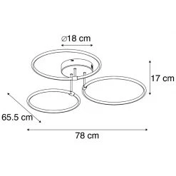 Am billigsten ❤️ QAZQA Design Deckenleuchte Stahl inkl. LED 3-stufig dimmbar 3-Licht - Joaniqa 🎁 19 Am billigsten ❤️ QAZQA Design Deckenleuchte Stahl inkl. LED 3-stufig dimmbar 3-Licht - Joaniqa 🎁 -Deckenleuchten Verkaufs-Shop 4263 103416 4