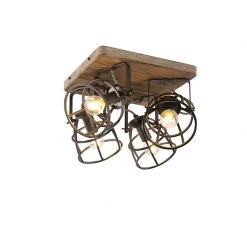 Top 10 👏 QAZQA Industriestrahler schwarz mit Holz verstellbar 4-Licht - Arthur ✔️ 20 Top 10 👏 QAZQA Industriestrahler schwarz mit Holz verstellbar 4-Licht - Arthur ✔️ -Deckenleuchten Verkaufs-Shop 4282 102430 6