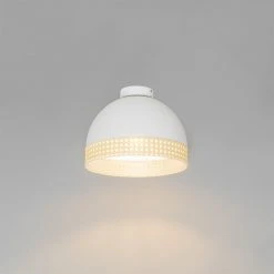 Großhandel ⌛ QAZQA Orientalische Deckenlampe weiß mit Rattan 30 cm - Magna Rattan ✨ -Deckenleuchten Verkaufs-Shop 4284 105032 10