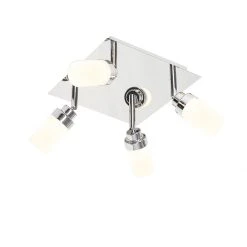 Blitzangebot ✨ QAZQA Moderne badkamer spot staal 4-lichts IP44 - Japie 🎁