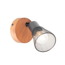 Bestpreis 🎁 QAZQA Industrieller Spot schwarz mit Holz - Kristina 🔥 15 Bestpreis 🎁 QAZQA Industrieller Spot schwarz mit Holz - Kristina 🔥 -Deckenleuchten Verkaufs-Shop 4293 105633 2