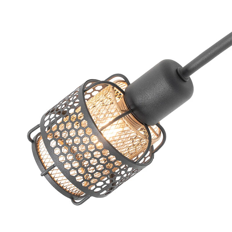 Rabatt 😀 QAZQA Design-Deckenleuchte Schwarz mit Gold 4-flammig - Noud 🤩 8 Rabatt 😀 QAZQA Design-Deckenleuchte Schwarz mit Gold 4-flammig - Noud 🤩 – Bild 8